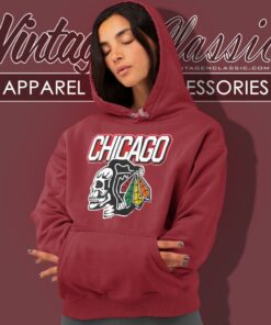 Chicago Blackhawks Skull Retro Nhl Hoodie