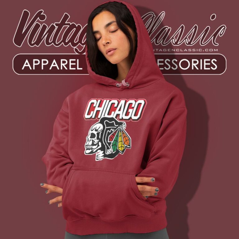 Chicago Blackhawks Skull Retro Nhl Hoodie Chicago Blackhawks Skull Retro Nhl Hoodie