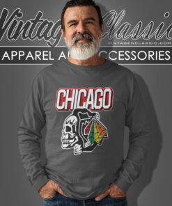 Chicago Blackhawks Skull Retro Nhl Shirt