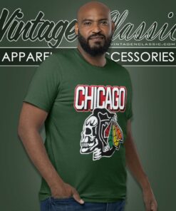 Chicago Blackhawks Skull Retro Nhl T Shirt