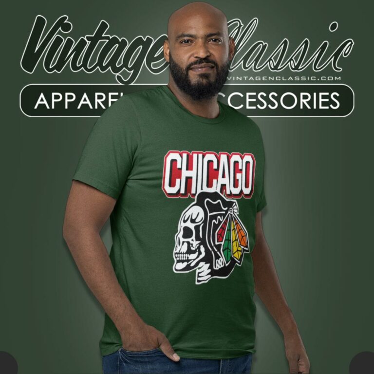 Chicago Blackhawks Skull Retro Nhl T Shirt Chicago Blackhawks Skull Retro Nhl T Shirt