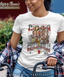 Chicago Bulls 1991 Nba Champions Caricature Women TShirt