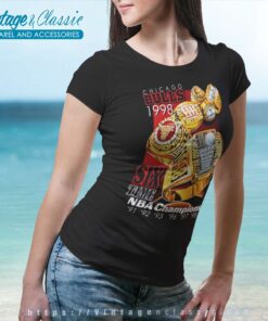 Chicago Bulls 1998 Six Time Nba Champions Ring Basketball Women TShirt