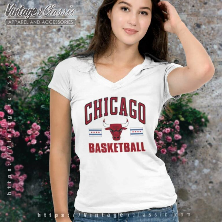 Chicago Bulls 47 2023 City Edition Backer Franklin V Neck TShirt Chicago Bulls 47 2023 City Edition Backer Franklin V Neck TShirt