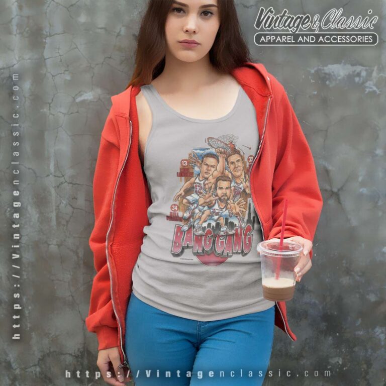 Chicago Bulls Bang Gang Caricature Tank Top Racerback Chicago Bulls Bang Gang Caricature Tank Top Racerback