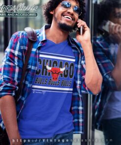 Chicago Bulls Basketball Big Logo V Neck TShirt