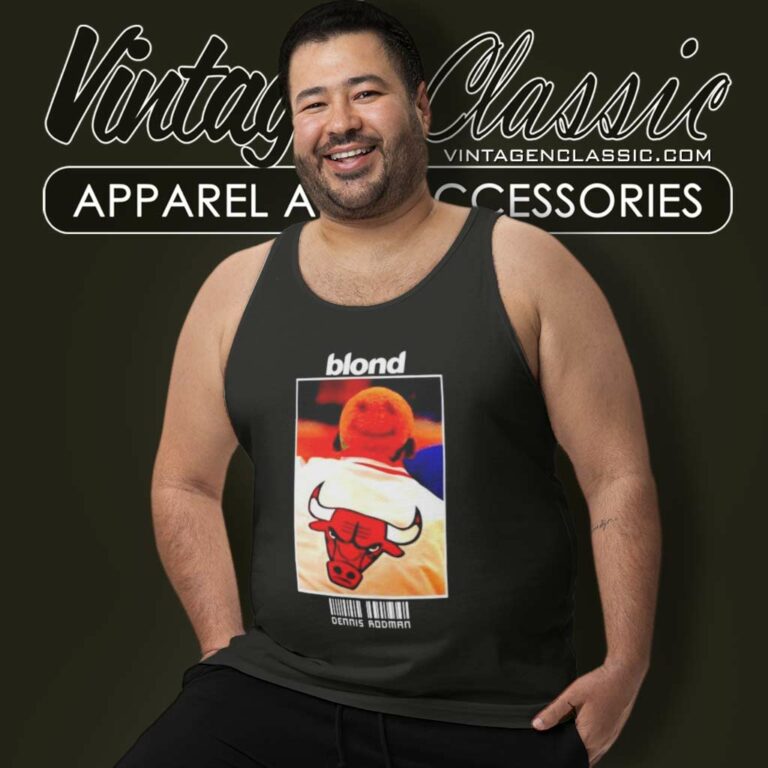 Chicago Bulls Blond Dennis Rodman Barcode Tank Top Racerback Chicago Bulls Blond Dennis Rodman Barcode Tank Top Racerback