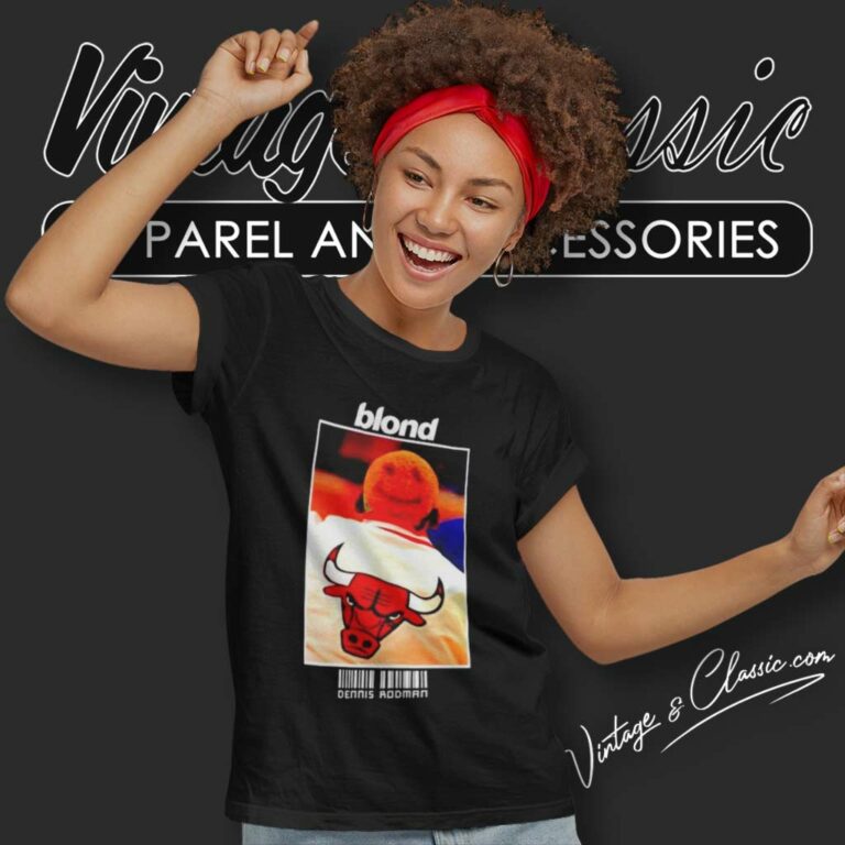 Chicago Bulls Blond Dennis Rodman Barcode Women TShirt Chicago Bulls Blond Dennis Rodman Barcode Women TShirt