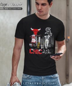 Chicago Bulls Chicago White Sox Jordan And Thomas Skylines 2023 T Shirt
