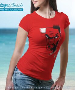 Chicago Bulls Dennis Rodman Bulls Face Women TShirt