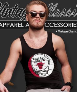 Chicago Bulls Grateful Dead Steal Your Face Tank Top Racerback