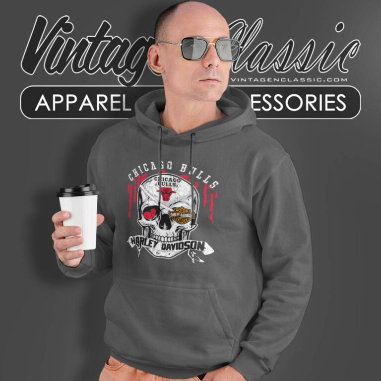 Chicago Bulls Harley Davidson Skull Hoodie Chicago Bulls Harley Davidson Skull Hoodie
