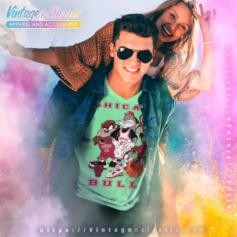 Chicago Bulls Looney Tunes V Neck TShirt Chicago Bulls Looney Tunes V Neck TShirt
