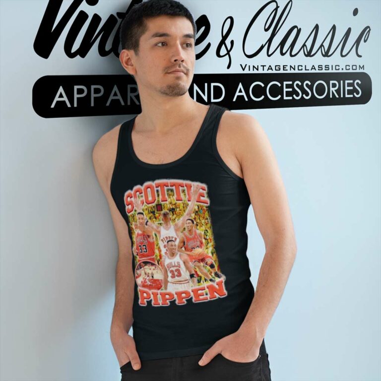 Chicago Bulls Scottie Pippen Basketball 2023 Tank Top Racerback Chicago Bulls Scottie Pippen Basketball 2023 Tank Top Racerback