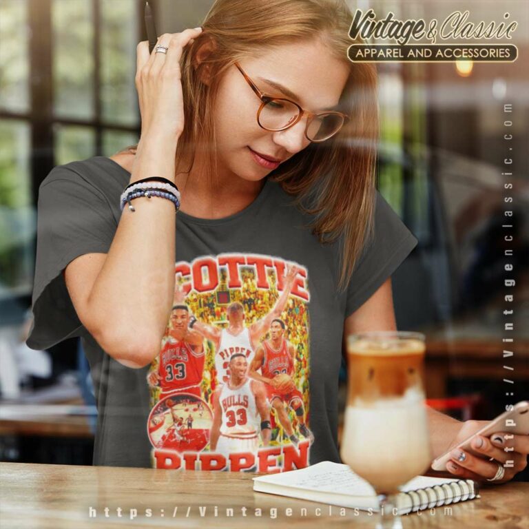 Chicago Bulls Scottie Pippen Basketball 2023 Women TShirt Chicago Bulls Scottie Pippen Basketball 2023 Women TShirt