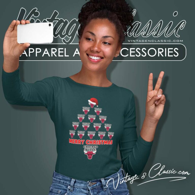 Chicago Bulls Ugly Christmas Tree Long Sleeve Tee Chicago Bulls Ugly Christmas Tree Long Sleeve Tee