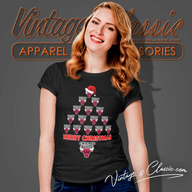 Chicago Bulls Ugly Christmas Tree Women TShirt Chicago Bulls Ugly Christmas Tree Women TShirt