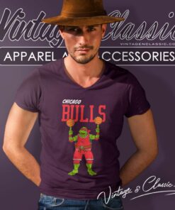Chicago Bulls X Teenage Mutant Ninja Turtles V Neck TShirt