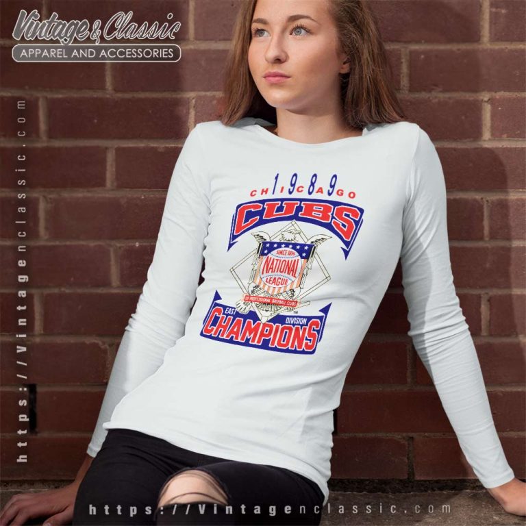 Chicago Cubs 1989 National League East Division Champions Long Sleeve Tee Chicago Cubs 1989 National League East Division Champions Long Sleeve Tee