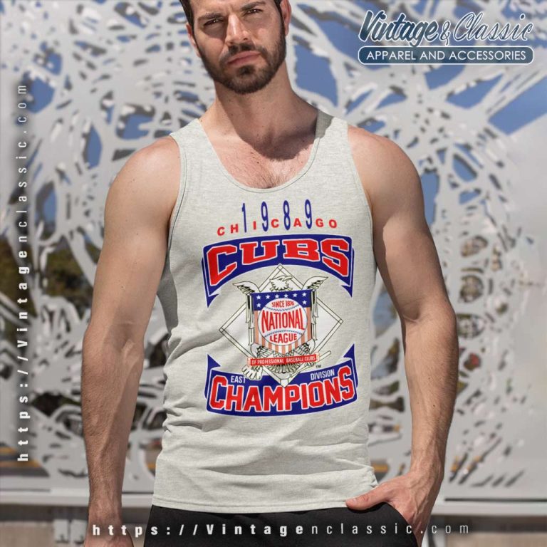 Chicago Cubs 1989 National League East Division Champions Tank Top Racerback Chicago Cubs 1989 National League East Division Champions Tank Top Racerback
