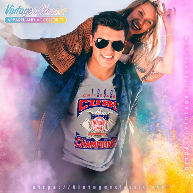 Chicago Cubs 1989 National League East Division Champions V Neck TShirt Chicago Cubs 1989 National League East Division Champions V Neck TShirt