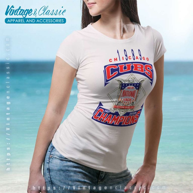 Chicago Cubs 1989 National League East Division Champions Women TShirt Chicago Cubs 1989 National League East Division Champions Women TShirt