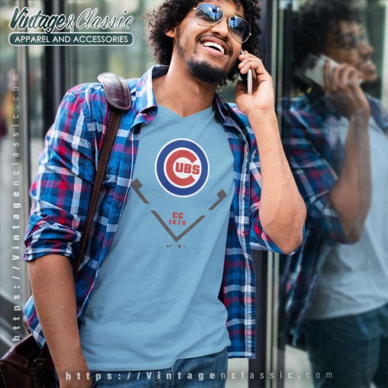Chicago Cubs Cc 1876 V Neck TShirt Chicago Cubs Cc 1876 V Neck TShirt