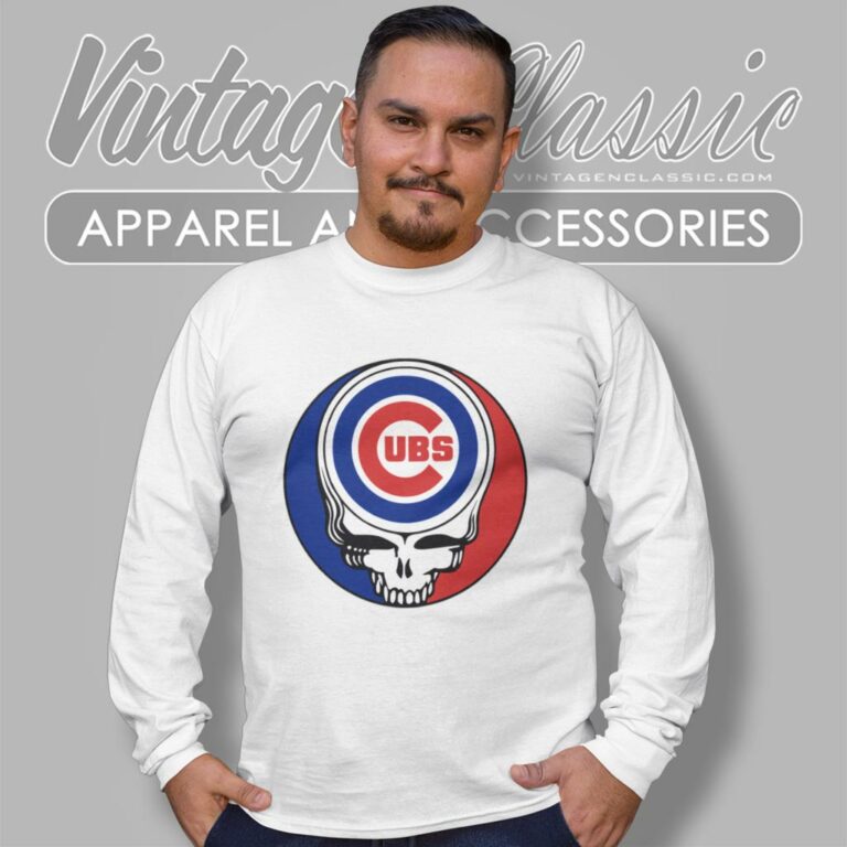 Chicago Cubs Grateful Dead Steal Your Face Long Sleeve Tee Chicago Cubs Grateful Dead Steal Your Face Long Sleeve Tee