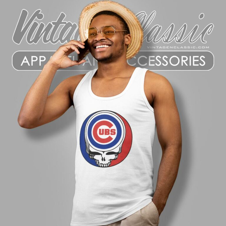 Chicago Cubs Grateful Dead Steal Your Face Tank Top Racerback Chicago Cubs Grateful Dead Steal Your Face Tank Top Racerback