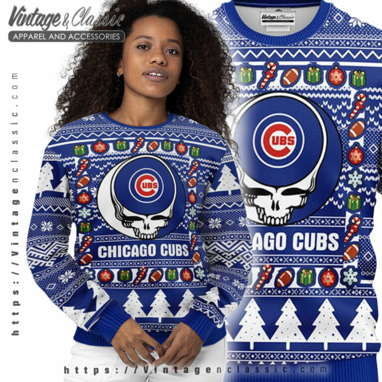 Chicago Cubs Grateful Dead Ugly Sweater Women Ugly Sweater Chicago Cubs Grateful Dead Ugly Sweater Women Ugly Sweater