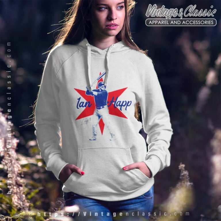 Chicago Cubs Ian Happ Hit The Ball Signature Hoodie Chicago Cubs Ian Happ Hit The Ball Signature Hoodie
