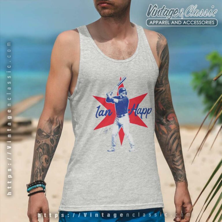Chicago Cubs Ian Happ Hit The Ball Signature Tank Top Racerback Chicago Cubs Ian Happ Hit The Ball Signature Tank Top Racerback