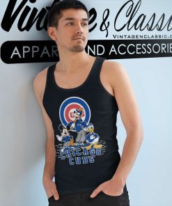 Chicago Cubs Mickey Mouse Donald Duck Goofy Tank Top Racerback