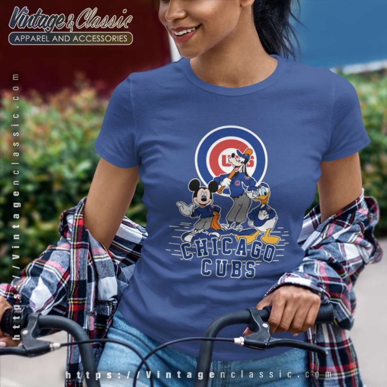 Chicago Cubs Mickey Mouse Donald Duck Goofy Women TShirt Chicago Cubs Mickey Mouse Donald Duck Goofy Women TShirt
