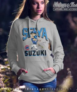 Chicago Cubs Seiya Suzuki Hit The Ball Signature Hoodie