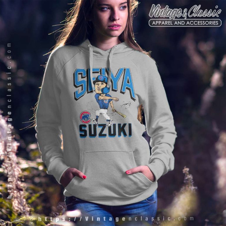 Chicago Cubs Seiya Suzuki Hit The Ball Signature Hoodie Chicago Cubs Seiya Suzuki Hit The Ball Signature Hoodie