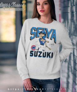 Chicago Cubs Seiya Suzuki Hit The Ball Signature Sweatshirt