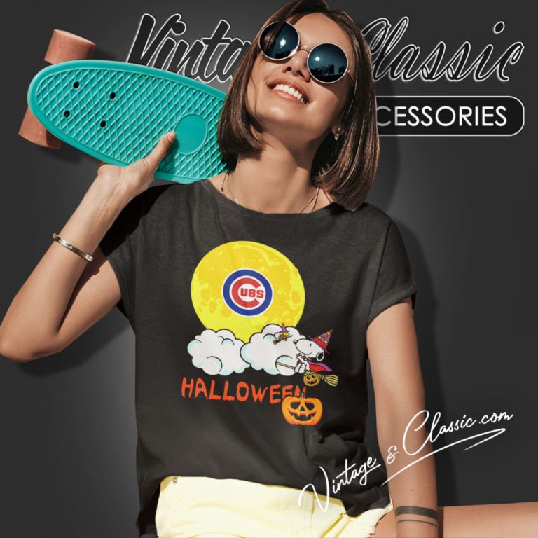 Chicago Cubs Snoopy Halloween Women T Shirt Chicago Cubs Snoopy Halloween Women T Shirt