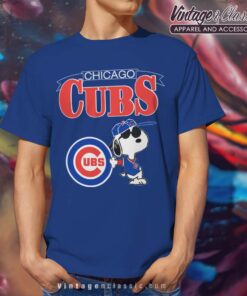 Chicago Cubs Snoopy Peanuts Blue T Shirt