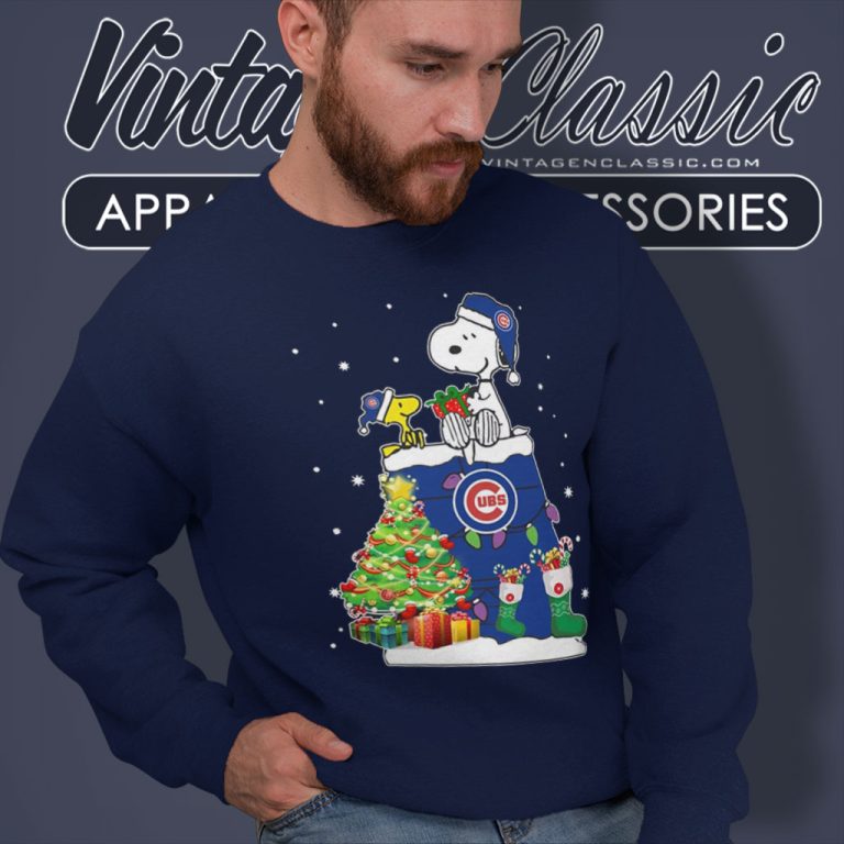 Chicago Cubs Snoopy Woodstock Christmas Sweatshirt Chicago Cubs Snoopy Woodstock Christmas Sweatshirt