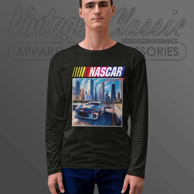 Chicago Nascar Racing Grant Park Skyline Long Sleeve Tee Chicago Nascar Racing Grant Park Skyline Long Sleeve Tee