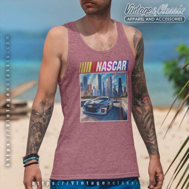 Chicago Nascar Racing Grant Park Skyline Tank Top Racerback Chicago Nascar Racing Grant Park Skyline Tank Top Racerback