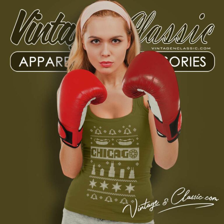 Chicago Ugly Christmas Tank Top Racerback 1 Chicago Ugly Christmas Tank Top Racerback 1