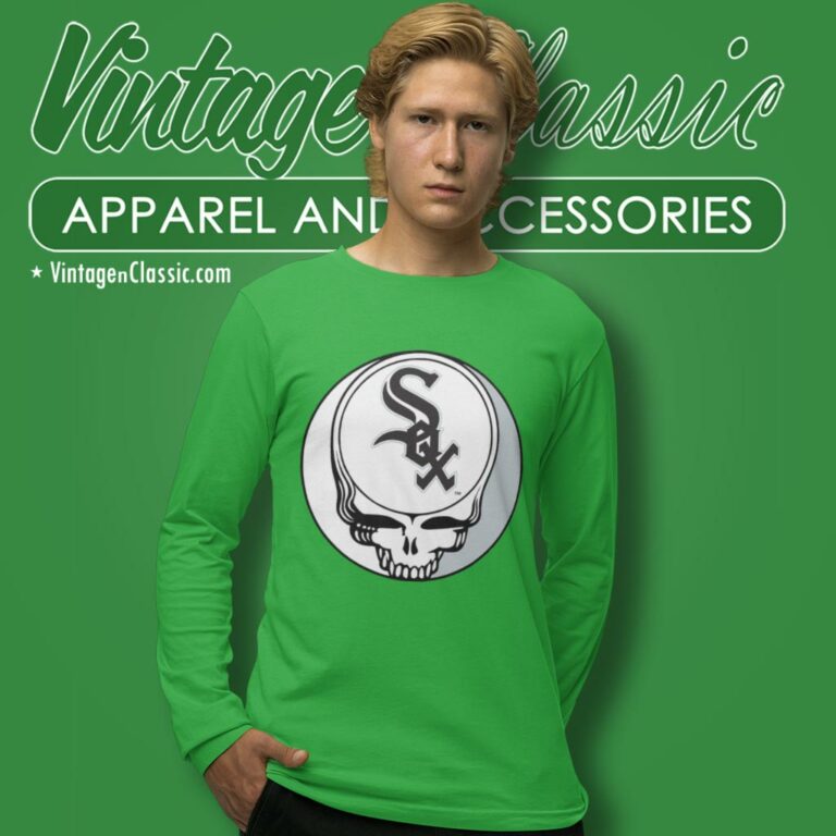 Chicago White Sox Grateful Dead Steal Your Face Long Sleeve Tee Chicago White Sox Grateful Dead Steal Your Face Long Sleeve Tee