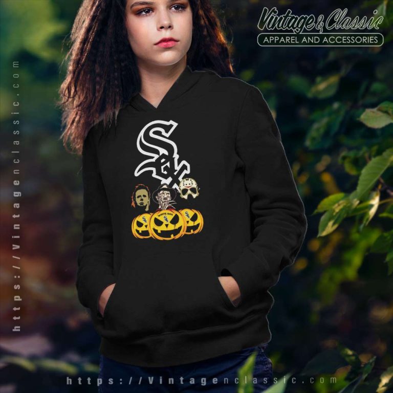 Chicago White Sox Halloween Jason Voorhees And Freddy Krueger Hoodie Chicago White Sox Halloween Jason Voorhees And Freddy Krueger Hoodie
