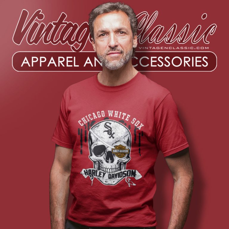 Chicago White Sox Harley Davidson Skull T Shirt Chicago White Sox Harley Davidson Skull T Shirt