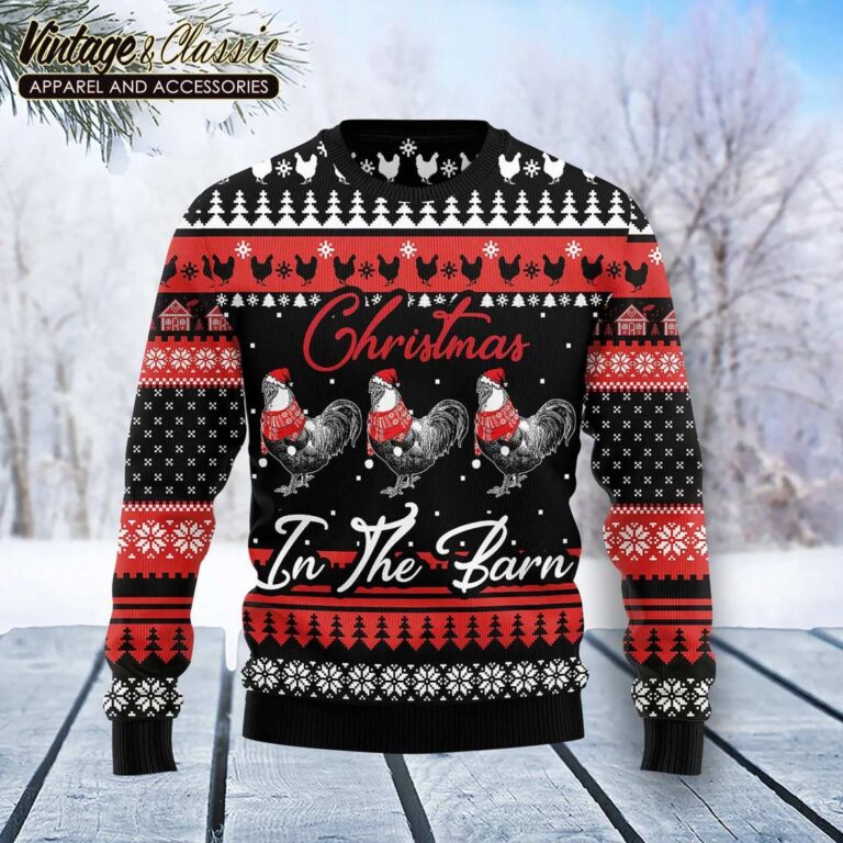 Chicken Farm Ugly Christmas Sweater Chicken Farm Ugly Christmas Sweater