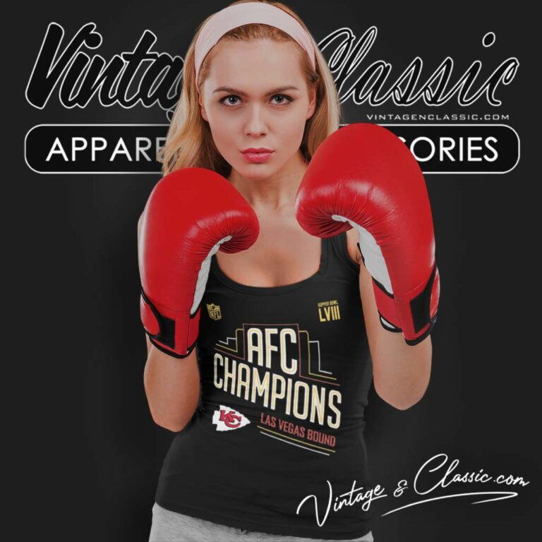 Chiefs Afc Champions Las Vegas Bound Shirt Super Bowl Lviii Tank Top Racerback Chiefs Afc Champions Las Vegas Bound Shirt Super Bowl Lviii Tank Top Racerback