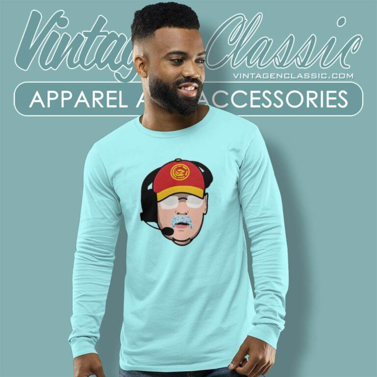 Chiefs Andy Reid Frozen Mustache Long Sleeve Tee Chiefs Andy Reid Frozen Mustache Long Sleeve Tee