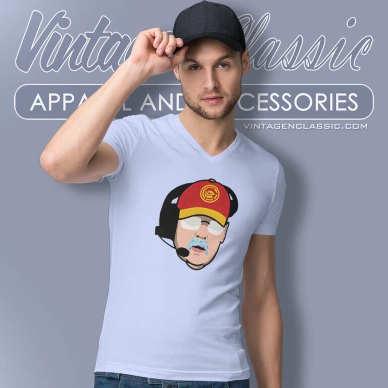 Chiefs Andy Reid Frozen Mustache V Neck TShirt Chiefs Andy Reid Frozen Mustache V Neck TShirt